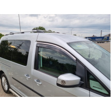 Ветровики с хромированным молдингом (2 шт, Niken) для Volkswagen Caddy 2004-2010 гг