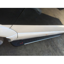 Бокові пороги RedLine V1 (2 шт., алюміній) Long/ExtraLong для Volkswagen Crafter 2006-2016 рр