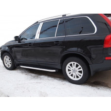 Боковые Подножки BlackLine (2 шт., Алюминий) для Volvo XC90 2002-2014 гг