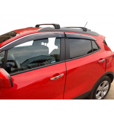 Ветровики с хромированным молдингом (4 шт, Niken) для Opel Mokka 2012-2021 гг