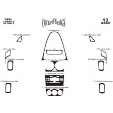 Накладки на панель Дерево для Opel Corsa D 2007-2014 рр