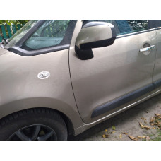 Окантовка поворотника Carmos (2 шт., нержавейка) для Citroen C-3 Picasso 2010-2017 гг