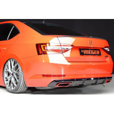 Задний Диффузор DPT V-1 (Черный Глянец) для Skoda Superb 2015-2024 гг