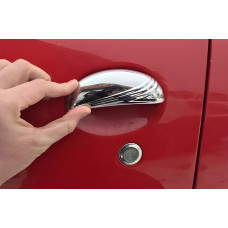 Накладки на дверные ручки из нержавеющей стали 4 штуки, Carmos - Турецкая сталь для Citroen C-1 2005-2014 гг