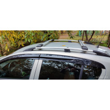 Поперечные дуги на стандартные рейлинги с замком (2 шт) Черный для Opel Astra H 2004-2013 гг