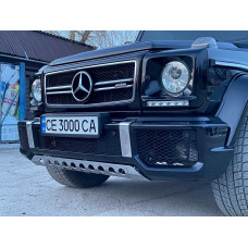 Передний бампер AMG G63/G65 в сборе G65 (черная сетка) для Mercedes G сlass W463 1990-2018 гг
