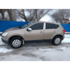 Хромированные Накладки на Дверные Стойки (4 шт, Нерж Сталь) Carmos - Турецкая Нержавеющая Сталь для Nissan Qashqai 2007-2010 гг