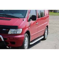 Боковые пороги Fullmond (2 шт., алюминий) для Mercedes Vito W638 1996-2003 гг