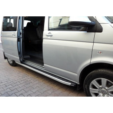 Боковые пороги Fullmond (2 шт., алюминий) Короткая База для Volkswagen T4 Caravelle/Multivan 1990-2003 гг