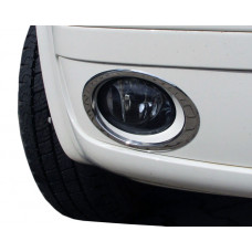 Окантовка противотуманных фар (2 шт., нержавейка) OmsaLine - Итальянская Нержавейка для Volkswagen T5 2010-2015 гг