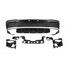 Задний диффузор с насадками на выхлоп (дизайн GLE63) для Mercedes GLE coupe C167 2019- гг