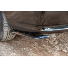 Універсальна Flap накладка на задній бампер DPT (ABS) (2шт) (чорний глянець)