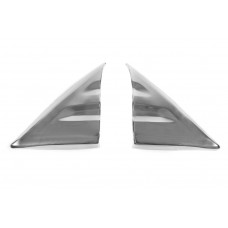 Накладки на зеркала Carmos (2 шт., Нержавейка) для Ford Transit 2014- гг