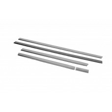 Молдинги на двери (Нержавейка, Черный Хром) Короткая База, OmsaLine - Итальянская Нержавейка для Volkswagen T6 2015-2024 гг