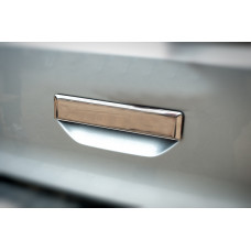 Накладка на заднюю ручку (нержавейка) Carmos - Турецкая Нержавеющая Сталь для Volkswagen T6 2015-2024 гг