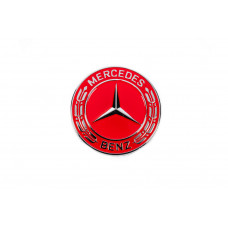 Заглушка замість емблеми на капот Mercedes (червона, 57мм) для Mercedes