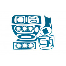 Накладки на панель приборов 1999-2003 (синий цвет) для Renault Megane I