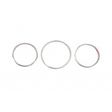 Накладки на спидометр (3 шт, нержавейка) для Renault Megane IV 2016-2025 гг