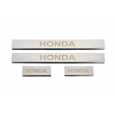 Накладки на пороги Carmos (4 шт, нерж) для Honda CRV 2007-2011 рр