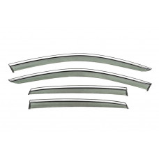 Ветровики с хромированным молдингом Niken Luxury (4 шт) для Volkswagen Jetta 2018- гг