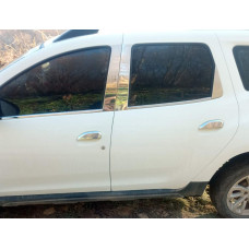 Хромированные Накладки на Ручки (4 шт., Нержавейка) Carmos - Турецкая Нержавеющая Сталь для Dacia Duster 2018-2024 гг