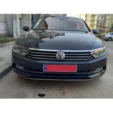Накладка на фари і смужка (3 шт, нерж) Carmos - Турецька сталь для Volkswagen Passat B8 2015-2023 рр