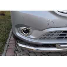 Накладки на противотуманки (2 шт., нерж) для Mercedes Vito/V-class W447 2014- рр