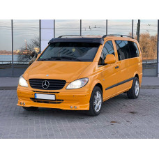 Козирьок на лобове скло (чорний глянець, 5мм) для Mercedes Vito W639 2004-2014 рр