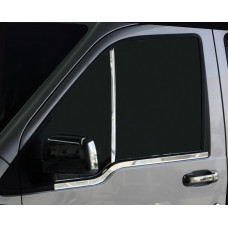 Накладка на вікно-стійку (2 шт., нерж.) Carmos - Турецька сталь для Ford Connect 2010-2013 рр