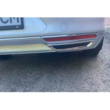 Накладки імітація глушника SD/SW (2015-2018, 2 шт, нерж) OmsaLine - Італійська нержавійка для Volkswagen Passat B8 рр