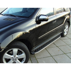 Бокові пороги BlackLine (2 шт., алюміній) для Mercedes ML W164 2005-2011 рр
