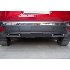 Обводы заднего бампера (2 шт., нержавейка) OmsaLine - Итальянская Нержавейка для Peugeot 3008 2016-2023 гг