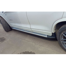 Оригинальные боковые пороги V2 (2 шт, алюминий) для BMW X3 F-25 2011-2018 гг