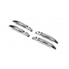 Хромированные Накладки на Ручки Дверей (4 шт, Нержавейка) OmsaLine - Итальянская Нержавейка для Volkswagen Amarok 2010-2022 гг