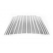 Молдинг дверных стоек (14 шт, нерж) для Range Rover III L322 2002-2012 гг