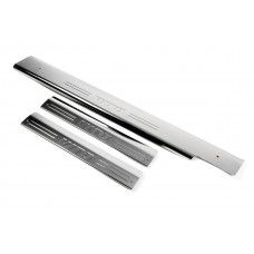 Накладки на внутренние пороги OmsaLine (3 шт, нержавейка) для Mercedes Vito W638 1996-2003 гг