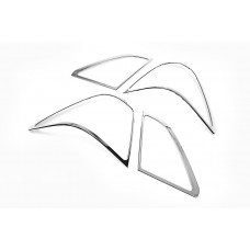 Хромированные накладки на задние фонари (2 шт., пластик) для Lexus LS 2001-2006 гг