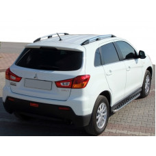 Боковые Подножки BlackLine (2 шт, Алюминий) для Mitsubishi ASX 2010-2023 гг