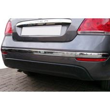 Накладки на задній торец бампера (2012-2025, нерж., 3 шт) для Fiat Linea рр