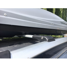 Перемички на рейлінги під ключ WingBar V1 (2 шт) до 110 см, Сірий для Peugeot Partner Tepee 2008-2018 рр