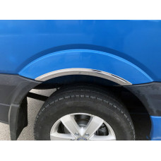 Узкие накладки на арки нержавейка (4 шт) Carmos - Турецкая Нержавеющая Сталь для Mercedes Sprinter W906 2006-2018 гг