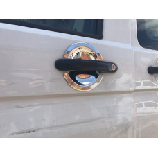 Хромированные Накладки Под Ручки Дверей (Нержавейка) OmsaLine - Итальянская Нержавейка, 3 шт для Volkswagen T5 Multivan 2003-2010 гг