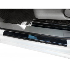 Накладки на дверные пороги (DDU, ABS-пластик) 3 шт, Матовый для Volkswagen Caddy 2004-2010 гг