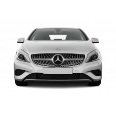 Передняя решетка радиатора Diamond Silver (2012-2015) для Mercedes A-сlass W176