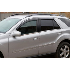 Ветровики на окна (4 шт, HIC) для Mercedes ML W164 2005-2011 гг