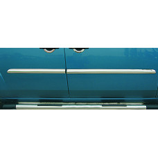 Дверные молдинги нержавейка (4 шт) OmsaLine - Итальянская Нержавейка для Fiat Doblo I 2001-2005 гг