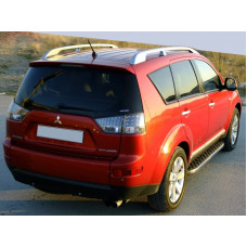 Боковые Подножки BlackLine (2 шт, Алюминий) для Mitsubishi Outlander 2006-2012 гг