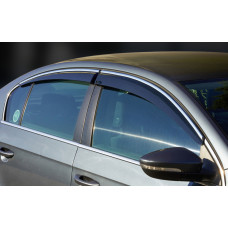 Вітровики з хромованим молдингом SD (4 шт., Sunplex Chrome) для Volkswagen Passat B8 2015-2023 рр