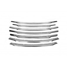 Накладки на решетку Carmos (с 2018, 7 шт, нержавейка) для Ford Courier 2014-2023 гг