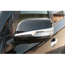 Накладки на зеркала (2 шт, хром) для Toyota Land Cruiser Prado 150 2009-2023 гг